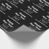 Zakelijk Nieuwjaar Zwart inpakpapier (Hoek)
