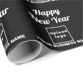 Zakelijk Nieuwjaar Zwart inpakpapier (Rol Hoek)