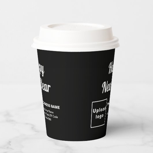Zakelijk Nieuwjaar Zwart papier Cup Papieren Bekers (Links)
