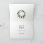 Zakelijk Noel Christmas Wreath Corporate Logo Feestdagen Kaart (Binnen)