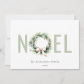 Zakelijk Noel Christmas Wreath Corporate Logo Feestdagenkaart (Voorkant)
