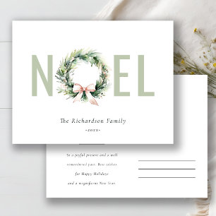 Zakelijk Noel Christmas Wreath Corporate Logo Feestdagenkaart