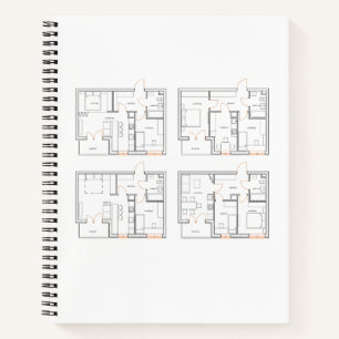 Zakelijk Notitieboek met blauwdruk