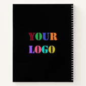 Zakelijk notitieboek met eigen logo-tekst Kies kle (Achterkant)