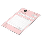 Zakelijk offerte, factuur, voeg uw logo toe opmake notitieblok (Schuin)