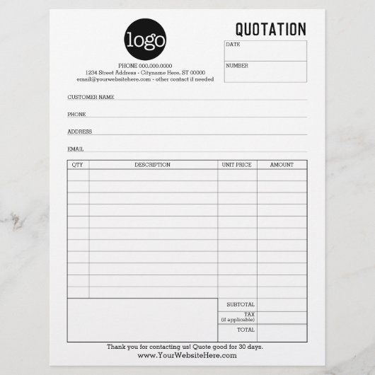 Zakelijk offertedocument - Flexibele typegebieden Flyer (Voorkant)