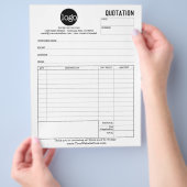 Zakelijk offertedocument - Flexibele typegebieden Flyer (Hand)