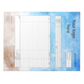 Zakelijk offertes, facturen of verkoopbonnen opste notitieblok (Voorkant)