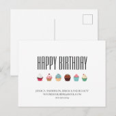 Zakelijk Onroerend Goed Cupcake Gefeliciteerd Verj Briefkaart (Voorkant / Achterkant)