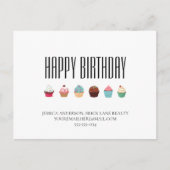 Zakelijk Onroerend Goed Cupcake Gefeliciteerd Verj Briefkaart (Voorkant)