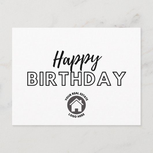 Zakelijk Onroerend Goed Gefeliciteerd Verjaardag Briefkaart (Voorkant)