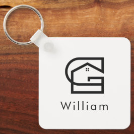 Zakelijk Onroerend Goed Letter G Huis Sleutelhanger