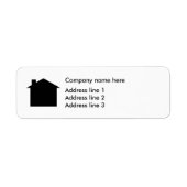 Zakelijk onroerend goed Logo Adres Sjabloon Labels (Voorkant)