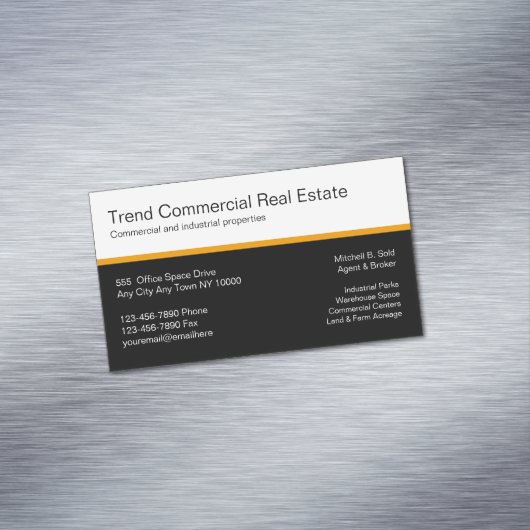 zakelijk onroerend goed magnetisch visitekaartje (Voorbeeld)