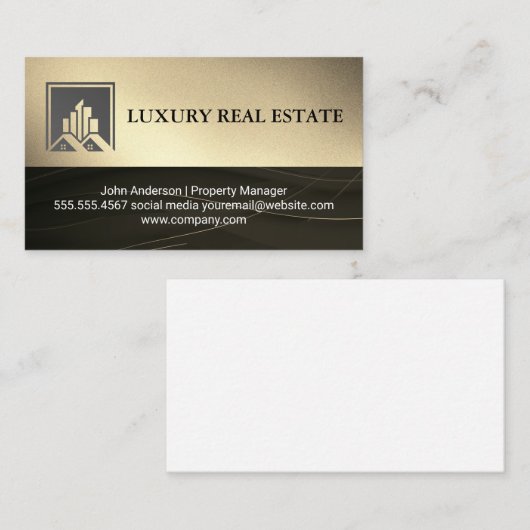 zakelijk onroerend goed | woonhuis visitekaartje (Voorkant / Achterkant)