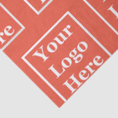 Zakelijk Oranje-Rood Uw Logo hier Sjabloon Tissuepapier (Detail)