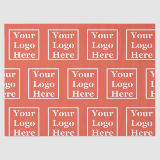 Zakelijk Oranje-Rood Uw Logo hier Sjabloon Tissuepapier (Voorkant)