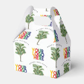 Zakelijk Palmboom Logo Kerstkaart Bedankdoosjes (Achterkant)