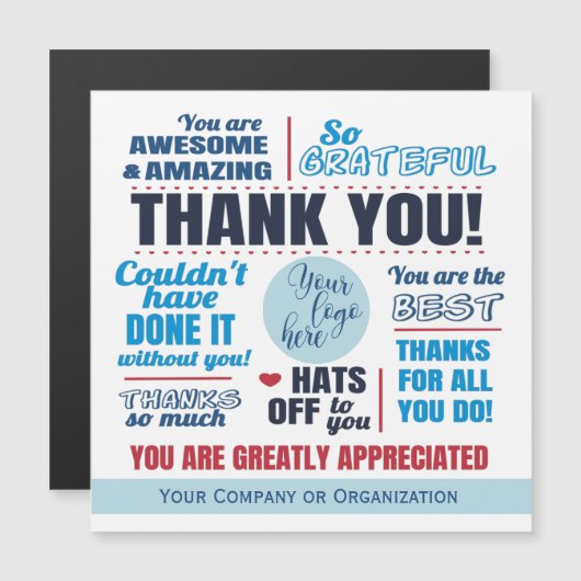 Zakelijk personeel Bedankt voor je waardering (Voorkant / Achterkant)