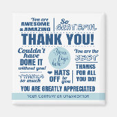 Zakelijk personeel Bedankt voor je waardering blau Magneet (Voorkant)