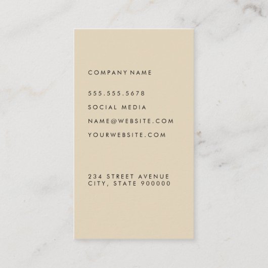 Zakelijk pictogram visitekaartje (Achterkant)