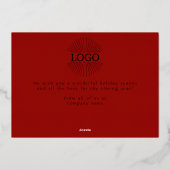 Zakelijk Prettig Kerstfeest Folie Feestdagenkaart (Achterkant)