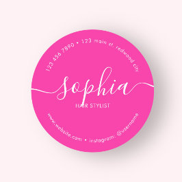 Zakelijk Product Girly Calligraphy Blush Pink Ronde Sticker