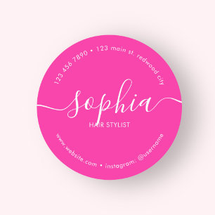 Zakelijk Product Girly Calligraphy Blush Pink Ronde Sticker