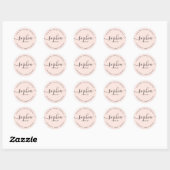 Zakelijk Product Girly Calligraphy Blush Pink Ronde Sticker (Vel)