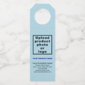 Zakelijk product Licht Blauw Fles Hanger Label (Voorkant)