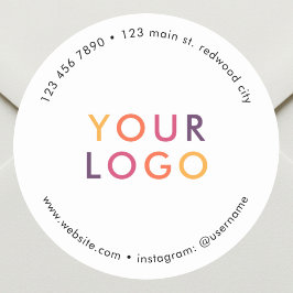 Zakelijk Product Logo Marketing Wit Ronde Sticker