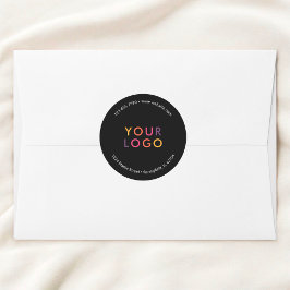 Zakelijk Product Logo Marketing Zwart Ronde Sticker