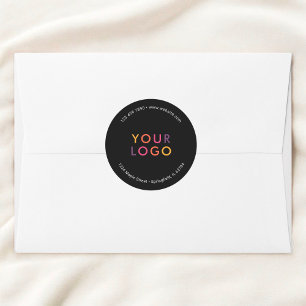 Zakelijk Product Logo Marketing Zwart Ronde Sticker