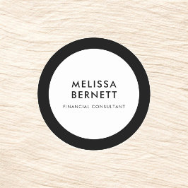 Zakelijk Product Minimalistische Luxe Zwart Wit Ronde Sticker