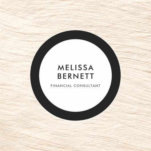 Zakelijk Product Minimalistische Luxe Zwart Wit Ronde Sticker