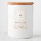 Zakelijk Productlabel met Aangepaste Logo Sjabloon Voedselcontainer Etiket (Voorkant)