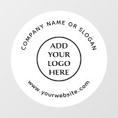 Zakelijk professioneel bedrijfslogo hier raamsticker (Vel)