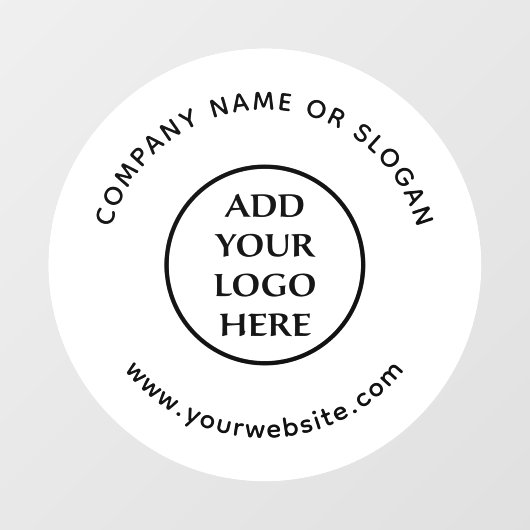 Zakelijk professioneel bedrijfslogo hier raamsticker (Vel)