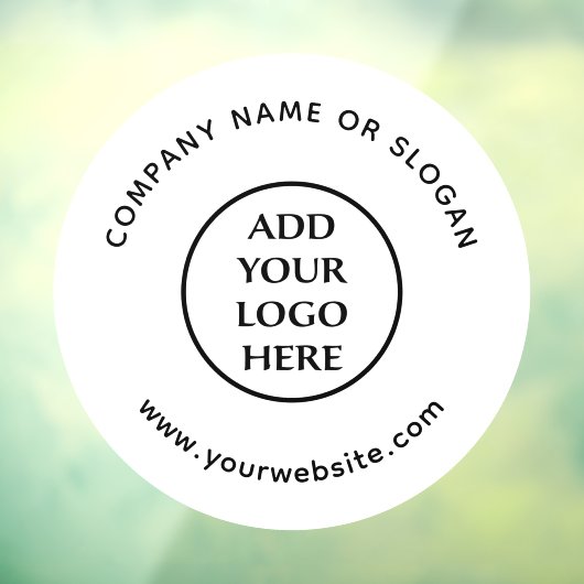 Zakelijk professioneel bedrijfslogo hier raamsticker (Vel 3)