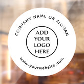 Zakelijk professioneel bedrijfslogo hier raamsticker (Vel 2)