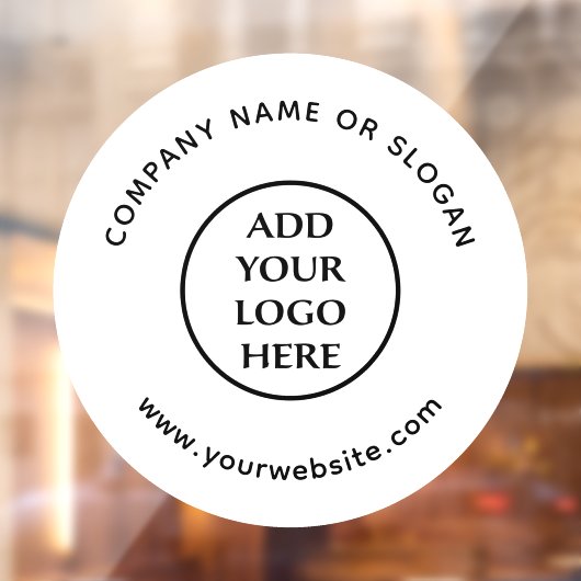 Zakelijk professioneel bedrijfslogo hier raamsticker (Vel 2)