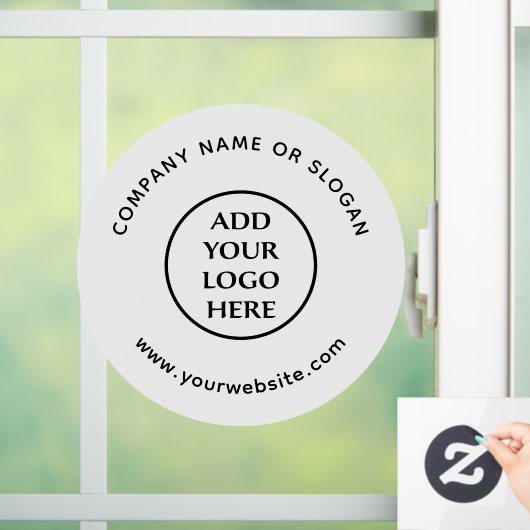Zakelijk professioneel bedrijfslogo hier raamsticker (Huis)