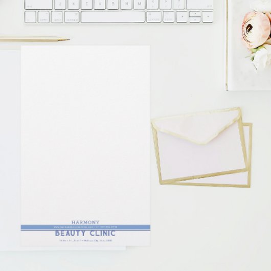 Zakelijk, professioneel blauw kantoorartikelen briefpapier