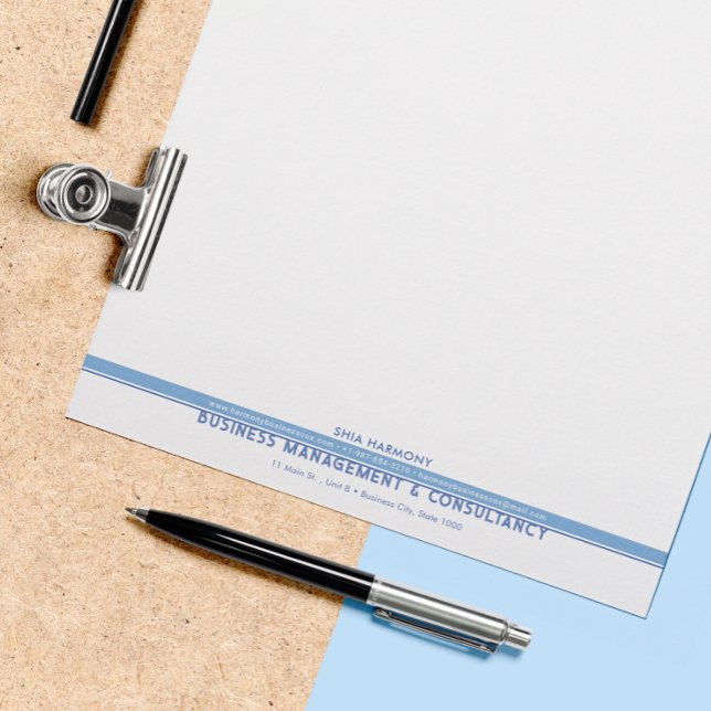 Zakelijk, Professioneel Blauw Letterhoofd Briefhoofd (Creator heeft geüpload)