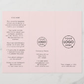 Zakelijk Professioneel Blush Roze Trifold Brochure (Voorkant)