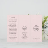 Zakelijk Professioneel Blush Roze Trifold Brochure (Staand voorkant)