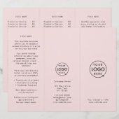 Zakelijk Professioneel Blush Roze Trifold Brochure (Voorkant / Achterkant)