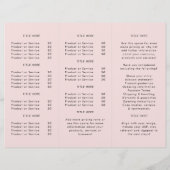 Zakelijk Professioneel Blush Roze Trifold Brochure (Achterkant)