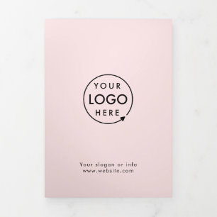 Zakelijk Professioneel Blush Roze Trifold Brochure Drieluik Kaart