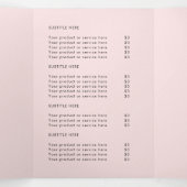 Zakelijk Professioneel Blush Roze Trifold Brochure Drieluik Kaart (Binnenkant midden)